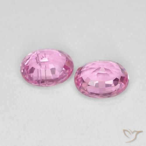 0.86 ct natürliche Sehr helles Royal Purple Pink Saphir-Edelsteine, Oval, VS-SI