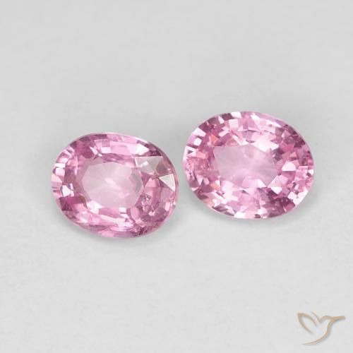 0.88 ct natürliche Sehr helles Rosa Saphir-Edelsteine, Oval, VS-SI