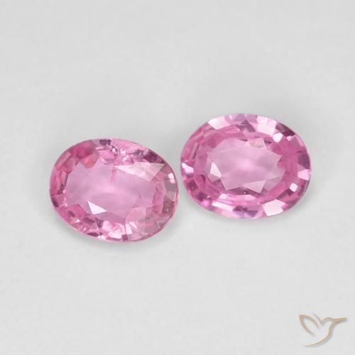 0.71 ct natürliche Sehr helles Rosa Saphir-Edelsteine, Oval, VS-SI