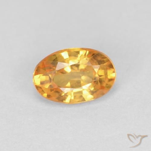 0.58ct Natürlicher Orange-Gold Saphir, Oval, VVS-VS