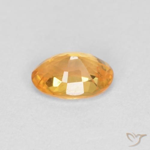 9,17 ctw natürlicher Orange-Gold Saphir, Oval, VVS-VS