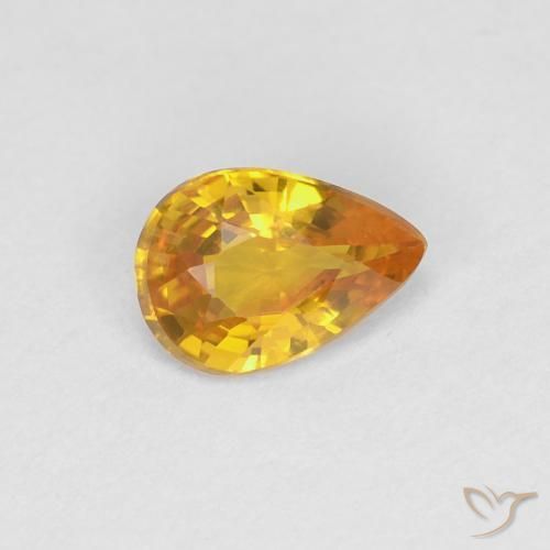 9,17 ctw natürlicher Golden Saphir, Birnenform, VVS-VS