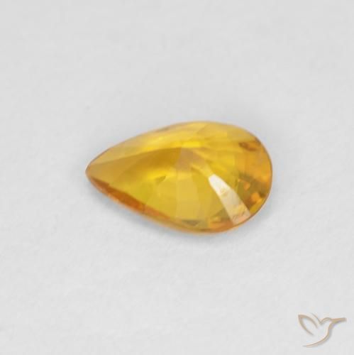 9,17 ctw natürlicher Golden Saphir, Birnenform, VVS-VS