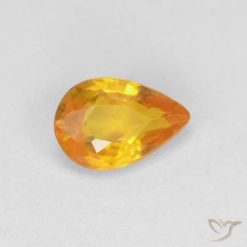 0.54ct Natürlicher Golden Saphir, Birnenform, VVS-VS