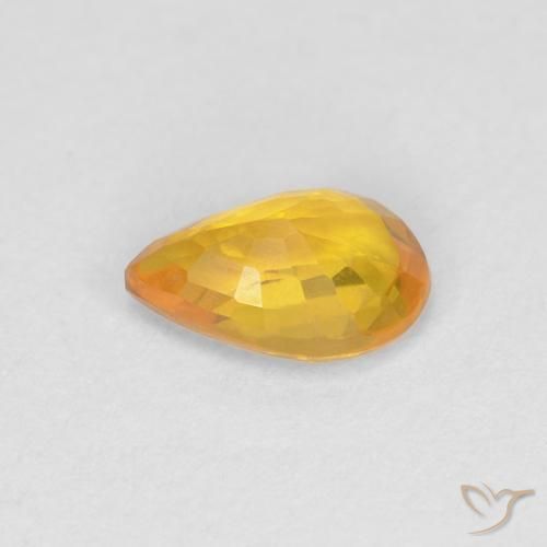 9,17 ctw natürlicher Golden Saphir, Birnenform, VVS-VS
