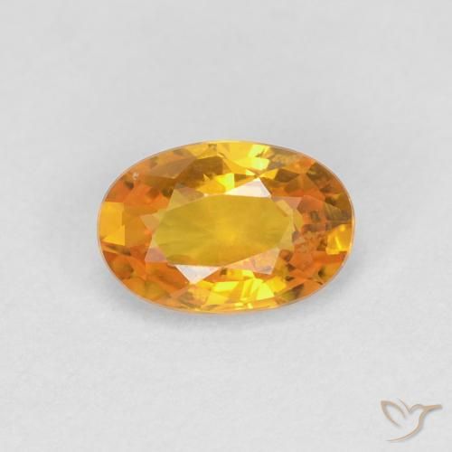 0.66ct Natürlicher Golden Saphir, Oval, VVS-VS