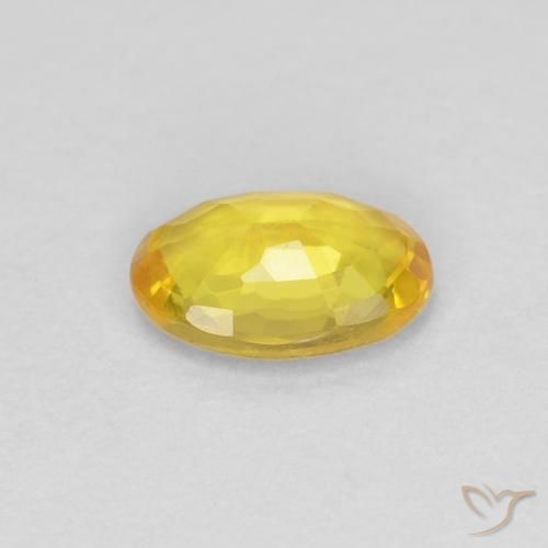 9,17 ctw natürlicher Gelb Saphir, Oval, VVS-VS