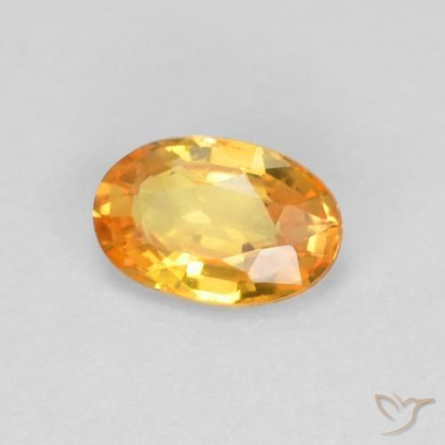 9,17 ctw natürlicher Orange-Gold Saphir, Oval, VVS-VS