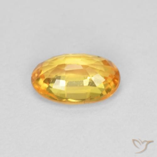 9,17 ctw natürlicher Orange-Gold Saphir, Oval, VVS-VS