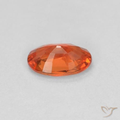 9,17 ctw natürlicher rötlich-orange Saphir, Oval, VVS-VS