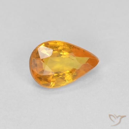 9,17 ctw natürlicher Orange-Gold Saphir, Birnenform, VVS-VS