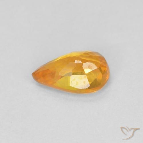 9,17 ctw natürlicher Orange-Gold Saphir, Birnenform, VVS-VS