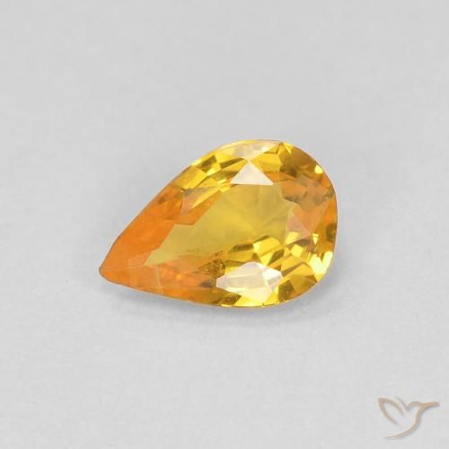 0.37ct Natürlicher Golden Saphir, Birnenform, VVS-VS