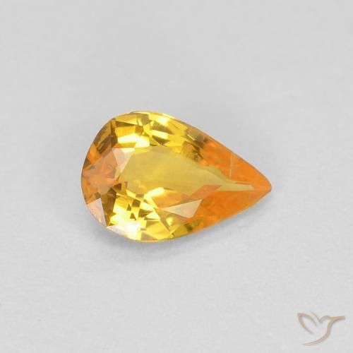 9,17 ctw natürlicher Golden Saphir, Birnenform, VVS-VS