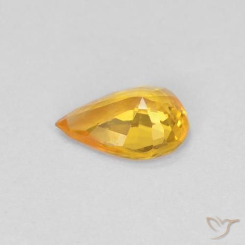 9,17 ctw natürlicher Golden Saphir, Birnenform, VVS-VS