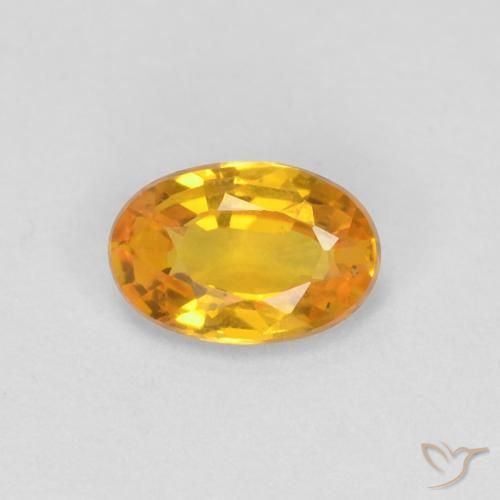 0.51ct Natürlicher Golden Saphir, Oval, VVS-VS