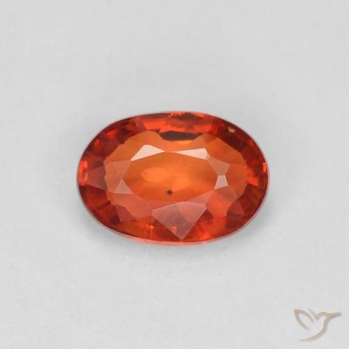 0.60ct Natürlicher Mittelrot Saphir, Oval, VVS-VS