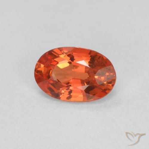 9,17 ctw natürlicher rötlich-orange Saphir, Oval, VVS-VS