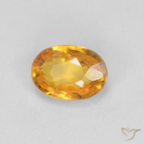 9,17 ctw natürlicher Tiefes Orange-Gold Saphir, Oval, VVS