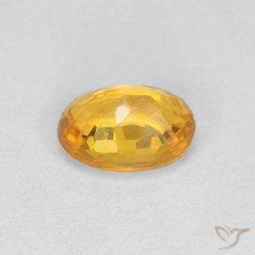 9,17 ctw natürlicher Tiefes Orange-Gold Saphir, Oval, VVS