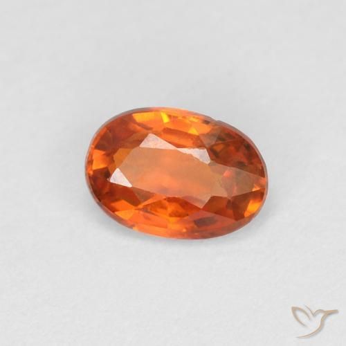 9,17 ctw natürlicher rötlich-orange Saphir, Oval, VVS