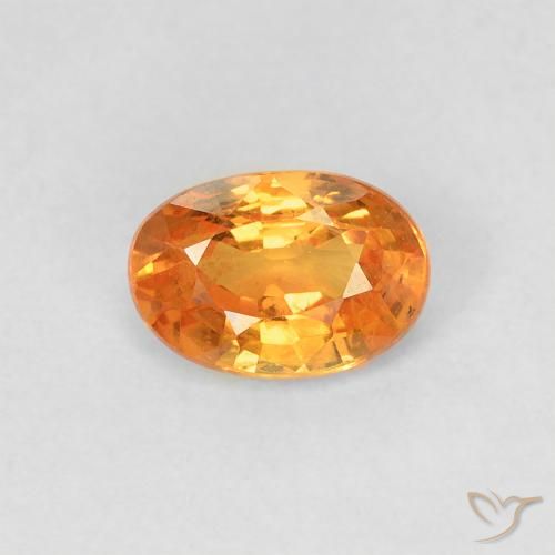 0.66ct Natürlicher hellorange Saphir, Oval, VVS-VS