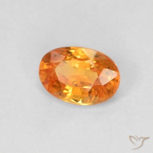 9,17 ctw natürlicher hellorange Saphir, Oval, VVS-VS