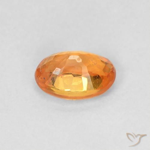 9,17 ctw natürlicher hellorange Saphir, Oval, VVS-VS