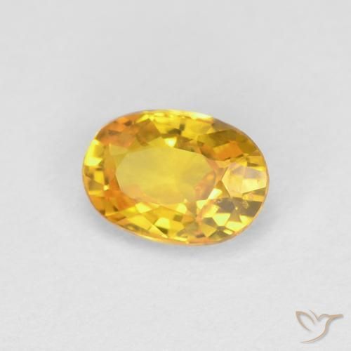 9,17 ctw natürlicher Golden Saphir, Oval, VVS