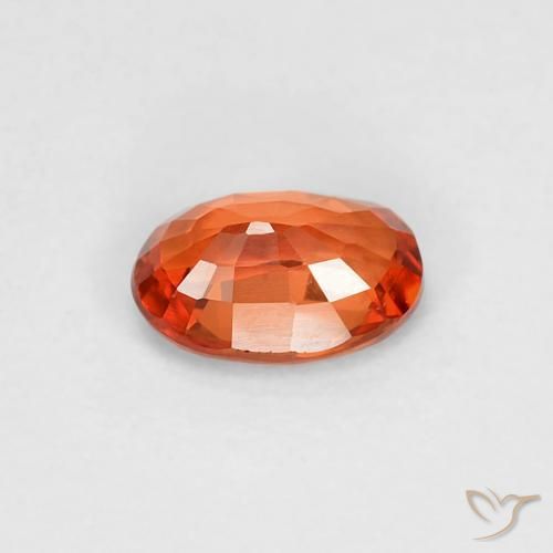 9,17 ctw natürlicher rötlich-orange Saphir, Oval, VVS