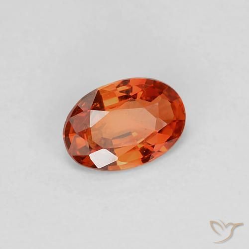 9,17 ctw natürlicher rötlich-orange Saphir, Oval, VVS