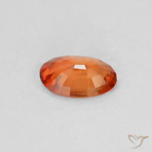 9,17 ctw natürlicher rötlich-orange Saphir, Oval, VVS