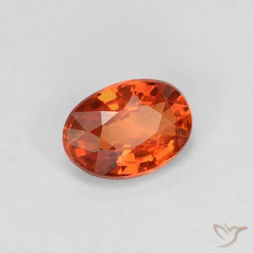 9,17 ctw natürlicher rötlich-orange Saphir, Oval, VVS