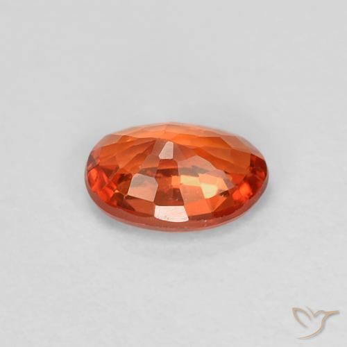 9,17 ctw natürlicher rötlich-orange Saphir, Oval, VVS
