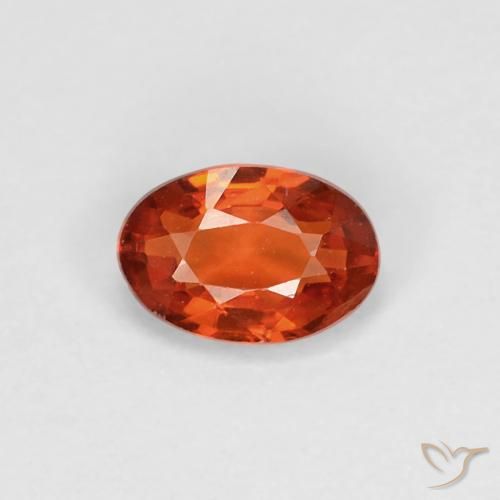 0.51ct Natürlicher rötlich-orange Saphir, Oval, VVS