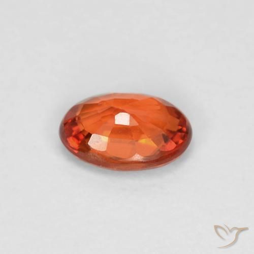 9,17 ctw natürlicher rötlich-orange Saphir, Oval, VVS