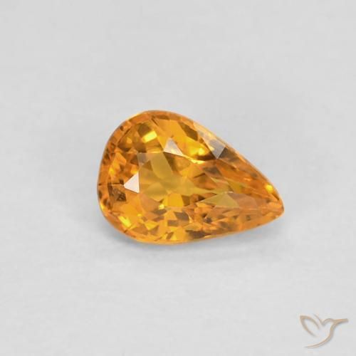 9,17 ctw natürlicher Orange-Gold Saphir, Birnenform, VVS