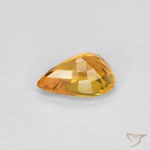 9,17 ctw natürlicher Orange-Gold Saphir, Birnenform, VVS