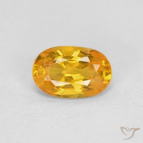 0.62ct Natürlicher Orange-Gold Saphir, Oval, VVS