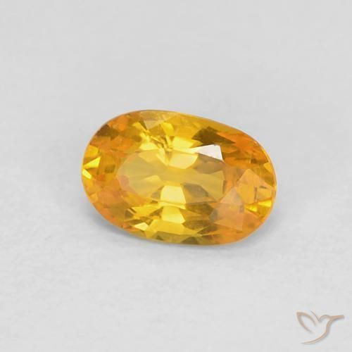 9,17 ctw natürlicher Orange-Gold Saphir, Oval, VVS