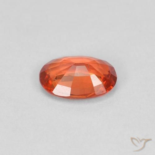 9,17 ctw natürlicher rötlich-orange Saphir, Oval, VS