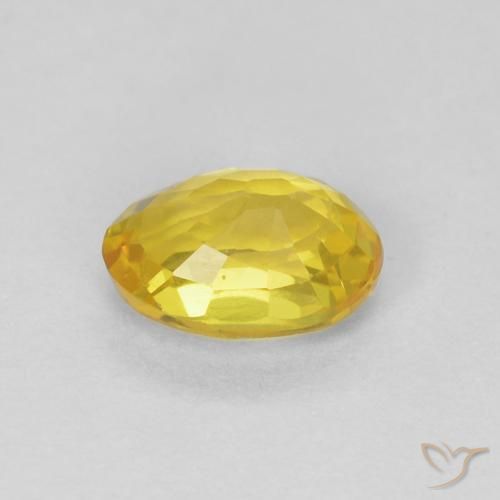 9,17 ctw natürlicher Mittelgelb Saphir, Oval, VS