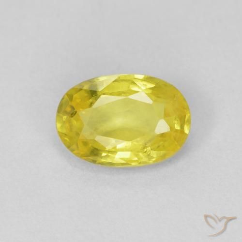 0.50ct Natürlicher Hummel Gelb Saphir, Oval, VS