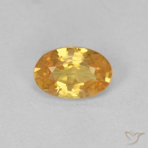 0.57ct Natürlicher Tiefes Goldorange Saphir, Oval, VS