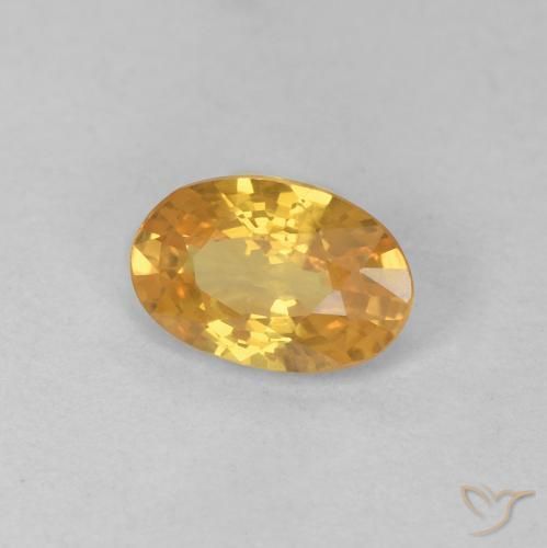 9,17 ctw natürlicher Tiefes Goldorange Saphir, Oval, VS
