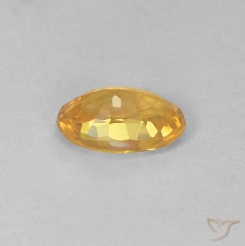 9,17 ctw natürlicher Tiefes Goldorange Saphir, Oval, VS
