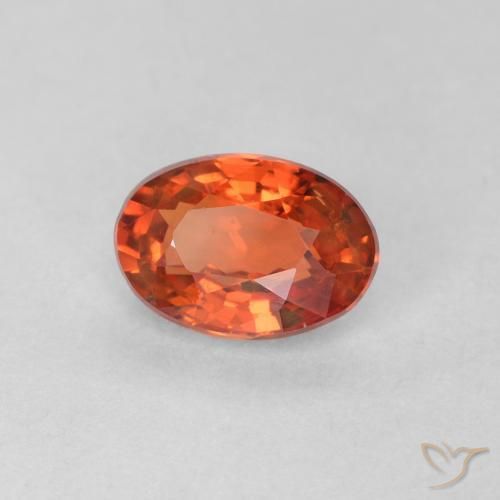9,17 ctw natürlicher rötlich-orange Saphir, Oval, VS