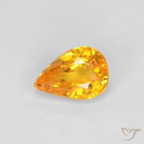 9,17 ctw natürlicher Mittelorange Saphir, Birnenform, VVS-VS