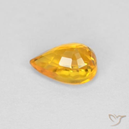 9,17 ctw natürlicher Mittelorange Saphir, Birnenform, VVS-VS