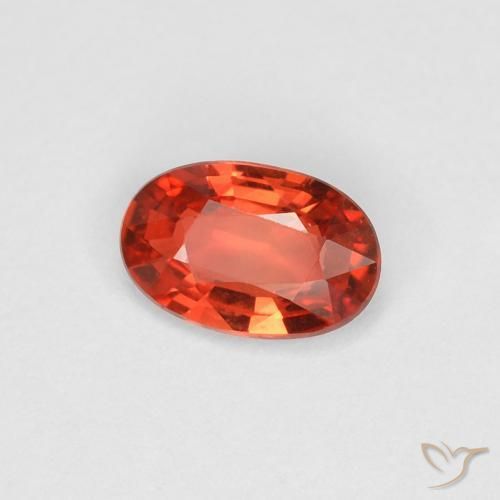 9,17 ctw natürlicher rötlich-orange Saphir, Oval, VVS